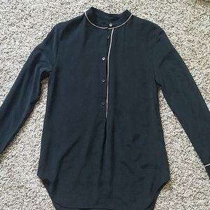 XS Black Silk Tunic Top from Madewell